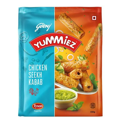 Godrej Frozen Veg Snacks Yummiez Seekh Kabab